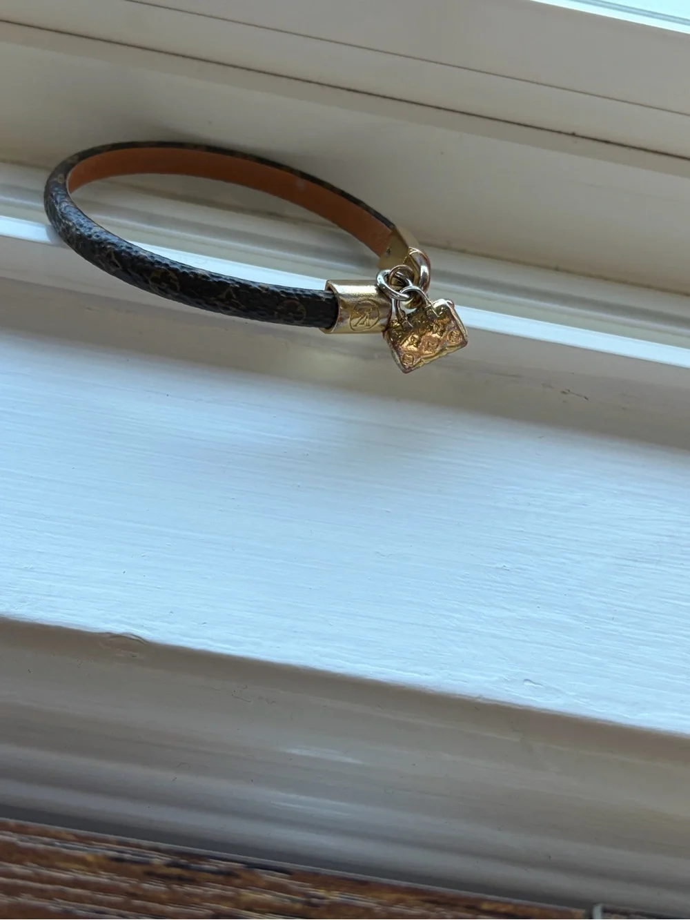Louis Vuitton Leather Charm Bracelet retail$ 440
